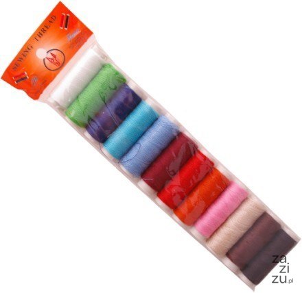 Komplet nici 12 kolorów w worku | KO-12Z Komplet nici 12 kolorów w worku | KO-12Z