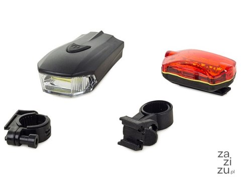 Kpl.lampek rowerowych led cob 5w przód tył lampki 14215 Kpl.lampek rowerowych led cob 5w przód tył lampki 14215