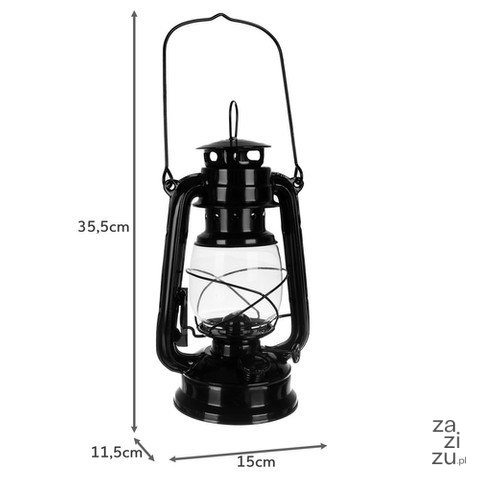 Lampa naftowa 24cm czarna | 20683 Lampa naftowa 24cm czarna | 20683