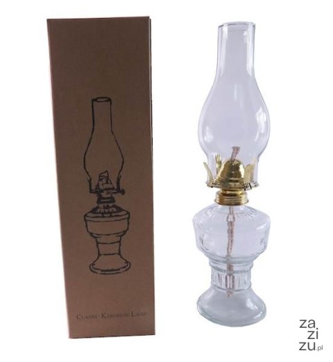 Lampa naftowa w pudełku 34cm Lampa naftowa w pudełku 34cm