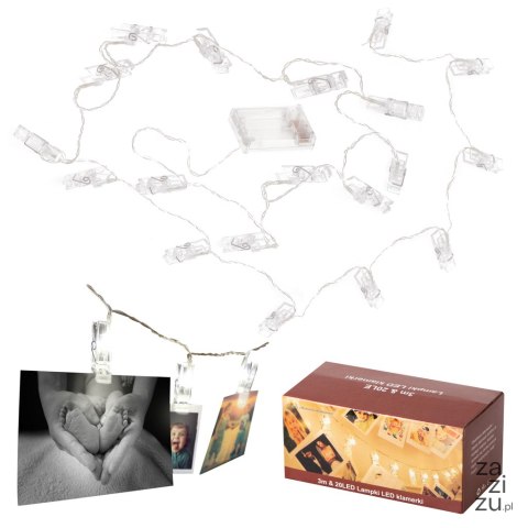 Lampki klamerki na zdjęcia 1,5m 10 LED Lampki klamerki na zdjęcia 1,5m 10 LED
