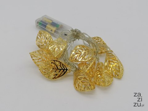 Lampki listki metal LED św. ciepłe zimne Lampki listki metal LED św. ciepłe zimne