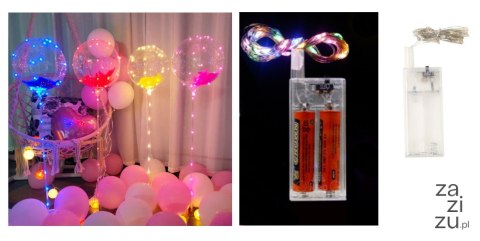 Lampki na druciku 30 LED na baterie 3m 10szt. MULTIKOLOR | XXI-106M Lampki na druciku 30 LED na baterie 3m 10szt. MULTIKOLOR | XXI-106M