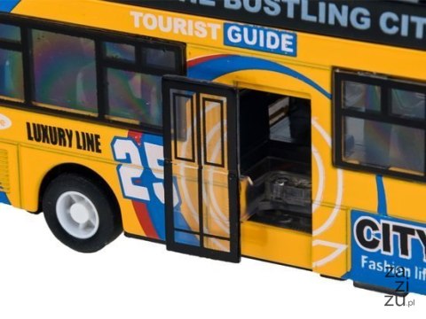 Metalowy autobus piętrus otwierane drzwi czerwony | ZA2094 Metalowy autobus piętrus otwierane drzwi czerwony | ZA2094