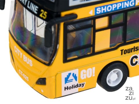 Metalowy autobus piętrus otwierane drzwi czerwony | ZA2094 Metalowy autobus piętrus otwierane drzwi czerwony | ZA2094