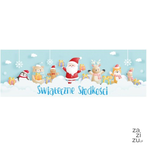 Pralinki - skarbonka z wciskanym wieczkiem i uchwytem " Świąteczne słodkości " błękitny - 10szt. Pralinki - skarbonka z wciskanym wieczkiem i uchwytem " Świąteczne słodkości " błękitny - 10szt.