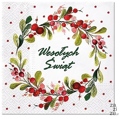 Serwetki 33x33 Berries Ring 20 sztuk 74-33 Serwetki 33x33 Berries Ring 20 sztuk 74-33