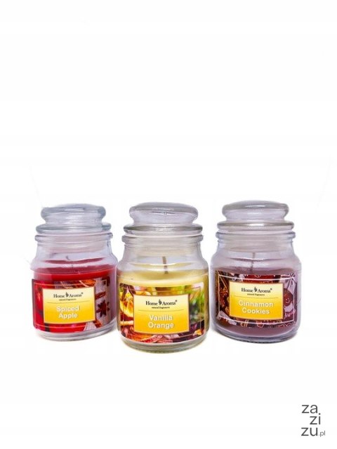 Świeca 6szt. zapachowa 70g mix 3 zapachów w słoiku Świeca 6szt. zapachowa 70g mix 3 zapachów w słoiku