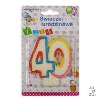 Świeczka urodzinowa cyfra 40 | SW-290M Świeczka urodzinowa cyfra 40 | SW-290M