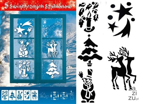 Szablony świąteczne do dekoracji okien | SZ-01 Szablony świąteczne do dekoracji okien | SZ-01
