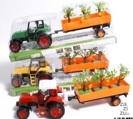 Traktor z przyczepą 30x10x10cm Traktor z przyczepą 30x10x10cm