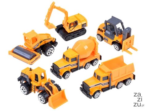 Zestaw 6 szt pojazdy budowlane metalowe ZA3505 Zestaw 6 szt pojazdy budowlane metalowe ZA3505