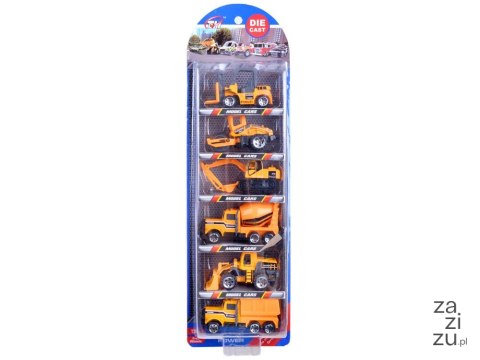 Zestaw 6 szt pojazdy budowlane metalowe ZA3505 Zestaw 6 szt pojazdy budowlane metalowe ZA3505