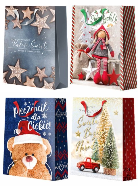Zestaw toreb Boże Narodzenie 12szt. 13x18cm | TS-095 z466 Zestaw toreb Boże Narodzenie 12szt. 13x18cm | TS-095 z466