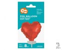 Balon foliowy 8cm serce na patyczku czerwone | BS-4CRW