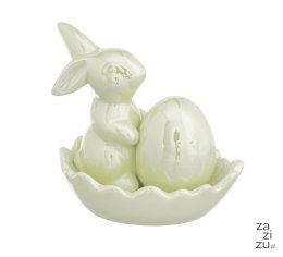 Ceramiczny zając z jajkiem 8szt 50CAN2196-2_GR
