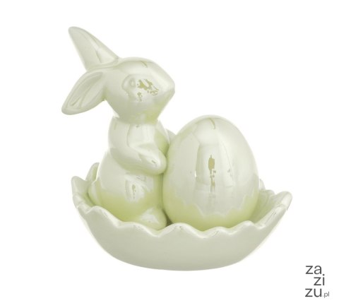 Ceramiczny zając z jajkiem 8szt 50CAN2196-2_GR Ceramiczny zając z jajkiem 8szt 50CAN2196-2_GR
