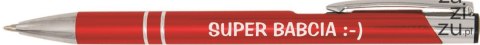 Długopis metalowy 12szt SUPER BABCIA D73