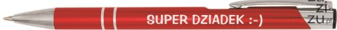 Długopis metalowy 12szt SUPER DZIADEK D74