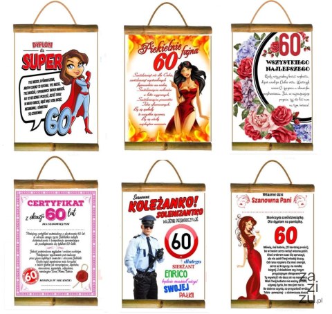 Dyplom URODZINY ''60'' dla Pani Dyplom URODZINY ''60'' dla Pani