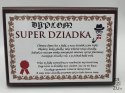 Dyplom drewniany SUPER DZIADKA DDR04