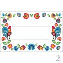 Etykiety samoprzylepne wzór folk 85/55mm 20szt. | 660058