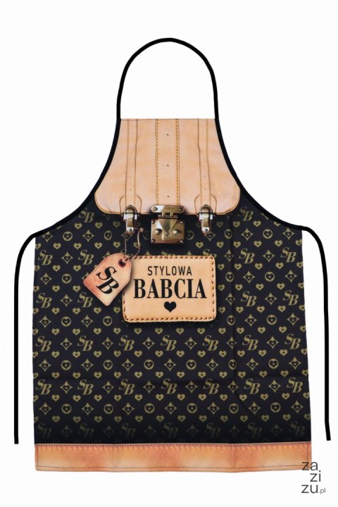 Fartuch Stylowa Babcia Brąz | FP151 Fartuch Stylowa Babcia Brąz | FP151
