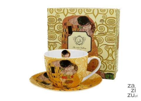 Filiżanka ze spodkiem 280ml THE KISS ECRU by Gustav Klimt Filiżanka ze spodkiem 280ml THE KISS ECRU by Gustav Klimt