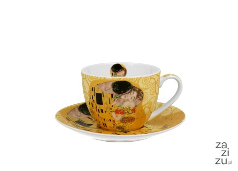 Filiżanka ze spodkiem 280ml THE KISS ECRU by Gustav Klimt Filiżanka ze spodkiem 280ml THE KISS ECRU by Gustav Klimt