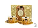 Filiżanki espresso ze spodkami 110ml komplet 2szt. THE KISS ECRU by Gustav Klimt