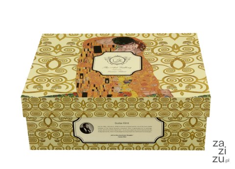 Filiżanki espresso ze spodkami 110ml komplet 2szt. THE KISS ECRU by Gustav Klimt Filiżanki espresso ze spodkami 110ml komplet 2szt. THE KISS ECRU by Gustav Klimt