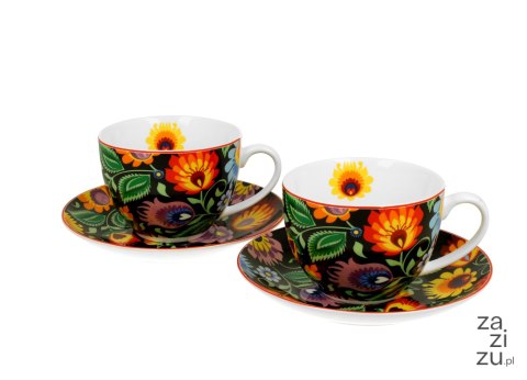 Filiżanki ze spodkami 250ml komplet 2szt. ETNIC Filiżanki ze spodkami 250ml komplet 2szt. ETNIC