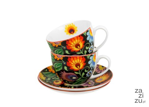 Filiżanki ze spodkami 250ml komplet 2szt. ETNIC Filiżanki ze spodkami 250ml komplet 2szt. ETNIC