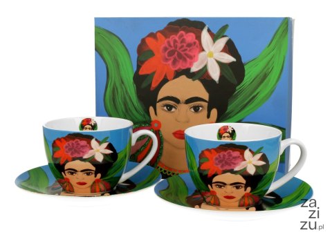 Filiżanki ze spodkami 250ml komplet 2szt. MEXICAN ART. Filiżanki ze spodkami 250ml komplet 2szt. MEXICAN ART.