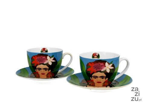 Filiżanki ze spodkami 250ml komplet 2szt. MEXICAN ART. Filiżanki ze spodkami 250ml komplet 2szt. MEXICAN ART.