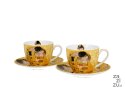 Filiżanki ze spodkami 250ml komplet 2szt. THE KISS ECRU by Gustav Klimt