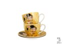 Filiżanki ze spodkami 250ml komplet 2szt. THE KISS ECRU by Gustav Klimt