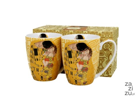 Komplet 2 kubki 350ml THE KISS ECRU by Gustav Klimt Komplet 2 kubki 350ml THE KISS ECRU by Gustav Klimt
