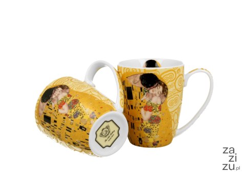 Komplet 2 kubki 350ml THE KISS ECRU by Gustav Klimt Komplet 2 kubki 350ml THE KISS ECRU by Gustav Klimt