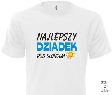Koszulka biała NAJLEPSZY DZIADEK POD SŁOŃCEM KOB 65 Koszulka biała NAJLEPSZY DZIADEK POD SŁOŃCEM KOB 65