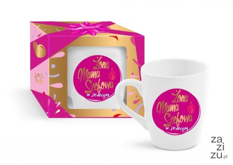 Kubek baryłka Żona Mama Szefowa 300ml Pink Vibes Kubek baryłka Żona Mama Szefowa 300ml Pink Vibes