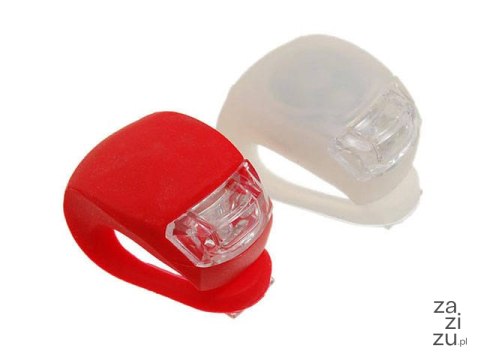 Lampki rowerowe led przód tył 2szt silikon 14050 Lampki rowerowe led przód tył 2szt silikon 14050