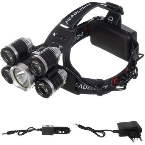 Latarka czołowa 5 x LED T6 CREE Latarka czołowa 5 x LED T6 CREE