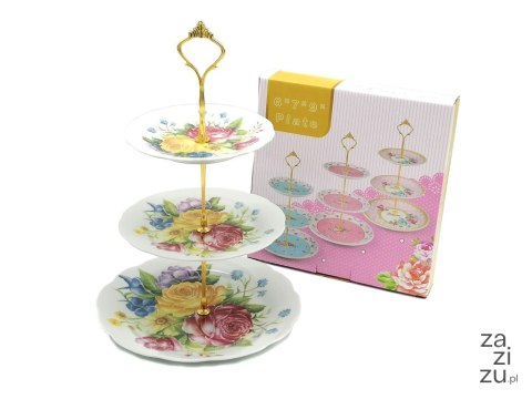 Patera ceramiczna 3-poziomowa śr. 22,5/17,5/15cm Patera ceramiczna 3-poziomowa śr. 22,5/17,5/15cm