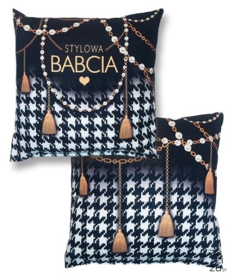 Poduszka 35x35 Stylowa Babcia perły | S182 Poduszka 35x35 Stylowa Babcia perły | S182