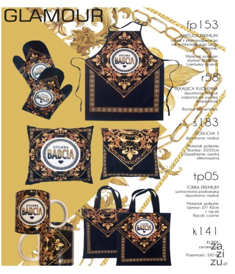 Poduszka 35x35 Stylowa Babcia złote lilie | S183 Poduszka 35x35 Stylowa Babcia złote lilie | S183