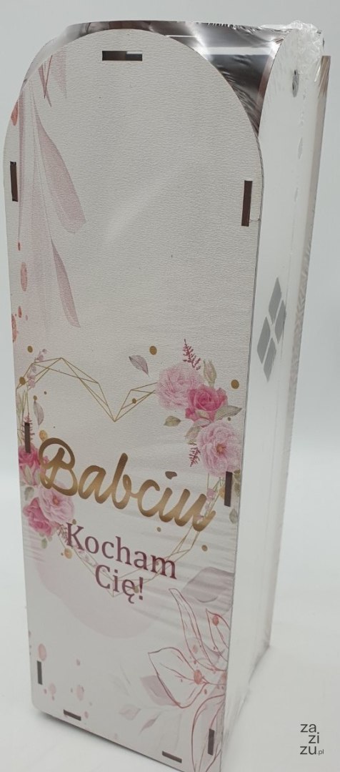Skrzynka na wino drewniana BABCIU KOCHAM CIĘ NR08 Skrzynka na wino drewniana BABCIU KOCHAM CIĘ NR08