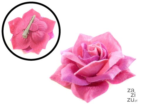 Spinka do włosów kwiat filc śr. 9cm, wys. 4,5cm Spinka do włosów kwiat filc śr. 9cm, wys. 4,5cm