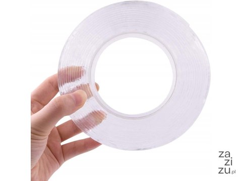 Taśma dwustronna przezroczysta nano tape mocna 1m Taśma dwustronna przezroczysta nano tape mocna 1m