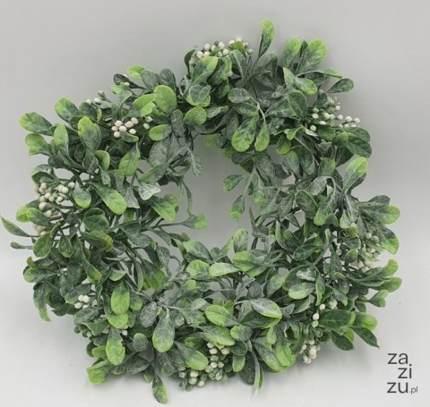 Wianek kolor listki kwiatki 25cm M92639 Wianek kolor listki kwiatki 25cm M92639